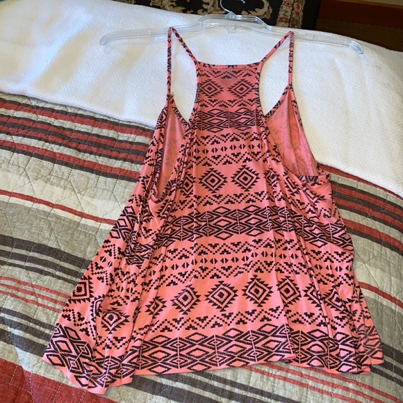 Pink and Black Patterned Forever 21 Tank Size S - Picture 2 of 2